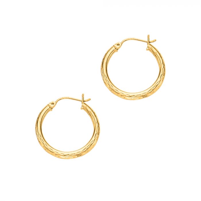 Diamond Cut Hoops all sizes available R.S. STALLS Fine Jewelry